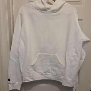 Women's White Hoodie Sweater